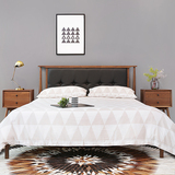 北欧日式全实木橡木床简易1.8米单人双人1.5简约现代卧室床家具