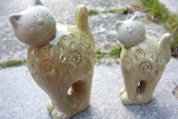 包邮 欧式田园风格陶瓷创意情侣幽默猫咪摆件家居工艺品结婚礼物