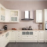 博轩橱柜整体橱柜定做欧式复古白色模压现代厨房厨柜定制订做