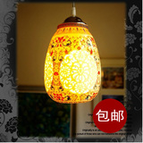 中式灯具陶瓷餐厅单头创意现代简约欧式吧台阳台吊灯玄关过道吊灯
