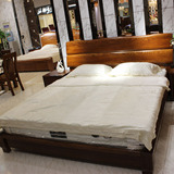 全实木床榆木床 现代中式实木床小户型简约床高箱气压床pk水曲柳