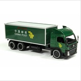 中国邮政运输车 集装箱卡车货柜车合金汽车模型 回力车儿童玩具车