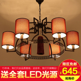 新中式客厅灯餐厅吊灯酒店工程茶楼包厢中式灯具古铜色铁艺吊顶灯