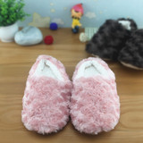 出口韩国女鞋冬季居家超柔毛绒包跟麂皮绒软底女款室内木地板拖鞋