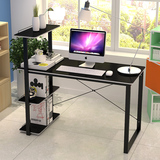 特价1米长带书柜书架组合台式电脑桌家用转角钢架书桌学生写字台