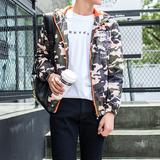 2016秋季男士长袖运动衣服男迷彩夹克衫韩版青少年学生装外套潮流