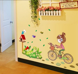 女孩墙贴卧室温馨客厅儿童房田园装饰品墙上贴画走廊壁画墙壁贴纸