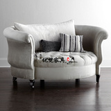 美式圆背沙发 圈椅直销新古典沙发 客厅沙发 简约现代 布艺沙发