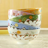 创意日式韩式碗碟厨房碗盘陶瓷餐具套装结婚送礼卡通骨瓷碗陶瓷碗