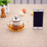 加厚玻璃小茶壶迷你泡茶器带不锈钢过滤内胆耐热玻璃红茶壶花茶壶