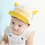 韩现货夏婴儿鸭舌帽宝宝6-12个月遮阳帽男女潮儿童太阳帽子1-2岁