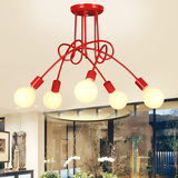 现代美式复古田园客厅灯卧室餐厅阳台创意多头灯个性led吸顶吊灯