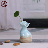 陶瓷花瓶摆件客厅简约水培小号青瓷花插纯手绘花器家居饰品包邮