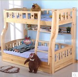 儿童实木床1.21.5 上下床宜家储物现代简约子母床儿童双人松木床