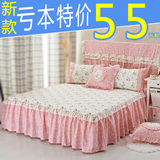 韩式公主全棉床裙床罩纯棉花边床单床笠床盖床套1.2 1.5 1.8m米床