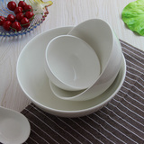 纯白米饭碗陶瓷中式酒店餐具汤碗直口韩式英式创意米饭碗家用批发