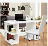 环保台式电脑桌台式写字桌家用书桌书架组合书柜办公书桌子简约款
