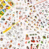 韩国创意 手机贴纸透明日记装饰 pvc贴纸DIY手账贴纸儿童贴画