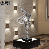 不锈钢抽象雕塑摆件艺术品酒店会所大堂大型落地玄关金属软装饰品