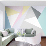 现代简约抽象几何图形墙纸北欧宜家卧室客厅背景墙壁纸3d个性壁画