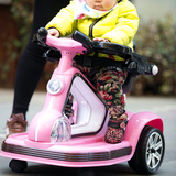 儿童电动室内车带摇摆推杆童车四轮瓦力车宝宝婴可坐碰碰摩托汽车