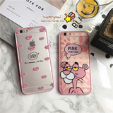 嘴唇粉红豹卡通手机壳iPhone6S手机壳硅胶苹果6plus手机壳外壳