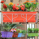 铁艺花架 架子栏杆护栏挂架 种草莓长方形花盆 阳台种菜盆