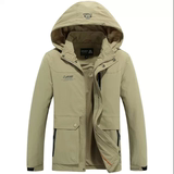 战地吉普棉衣男中长款加厚AFS JEEP男装中年冬装外套棉服保暖夹克