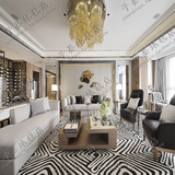 简约时尚欧式中式样板间地毯客厅茶几沙发 卧室床边手工腈纶地毯