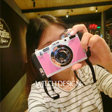 韩版立体照相机挂脖6s手机壳苹果iPhone6创意复古相机硅胶保护套