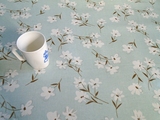 水仙花朵pvc防水餐桌布中国风复古餐厅防油免洗可擦拭茶几布台布