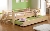 儿童实木床拖床单人床婴儿床公主床儿童帐篷床幔收纳环保可定制