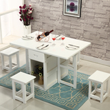 特价实木折叠桌长方形小户型可折叠多功能餐桌椅凳组合可定做包邮