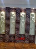 欧式沐浴美女图砂岩浮雕壁画定做订制艺术人造砂岩墙砖树脂板壁挂
