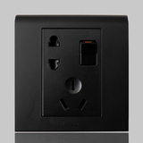 开关插座 TCL-罗格朗- K5黑色系列 一开五孔插座 专柜正品