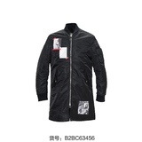 太平鸟男装夹克 2016秋装新款黑色中长款防风外套男代购B2BC63456