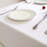 白色台布长方形加厚酒店饭店餐厅圆桌方桌桌布布艺纯色背景布定制