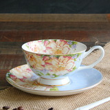 欧式骨瓷咖啡杯套装田园下午茶茶具创意陶瓷英式红茶杯