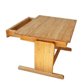 儿童学习桌椅套装实木学习书桌升降高度可调节绿色环保纯植物涂装