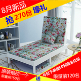 式村香美 简约现代两折叠纯实木沙发床单双懒人小户型1.21.5米床
