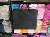 纯色黑色 横款 6种规格 牛皮纸袋 定做手提袋礼品袋饰品袋环保袋