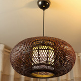 创意现代新中式吊灯东南亚风格灯具茶楼灯饰餐厅灯竹编灯具入户灯