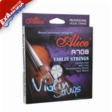 Alice 高档小提琴弦 小提琴琴弦 尼龙芯 4弦纯银缠绕 超值套装