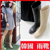 特价促销！正品时尚韩国潮流瘦腿女式显瘦高跟高筒磨砂雨靴 雨鞋