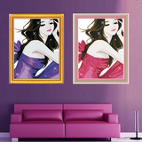 紫韵十字绣可爱女孩客厅卧室简约现代丝线小幅画简单新手新款人物