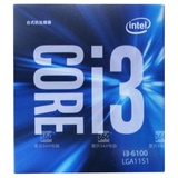 Intel/英特尔 i3-6100 六代1151针 中文盒装CPU处理器 超I3-4170