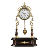 纯铜钟表复古欧式座钟古董仿古台钟客厅实木桌面台式装饰摆件