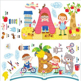 特价 宝宝学英语 儿童卡通字母数字幼儿园布置教室识字墙贴