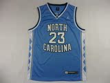 NBA球衣球迷版NCAA北卡大学队服乔丹23北卡蓝色篮球服运动服球衣