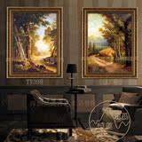 恒美手绘油画欧洲古典风景油画TY398 别墅客厅壁炉办公室酒店配画
